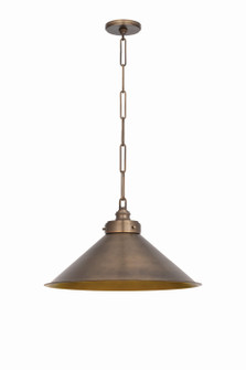 Euclid One Light Pendant in Vintage Brass (70|3619-VB)