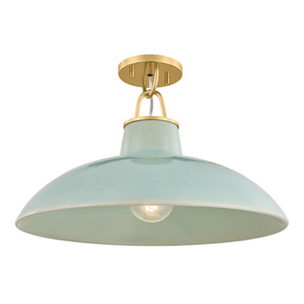 Pottersville One Light Flush Mount in Aged Brass (70|1929-AGB/CMC)