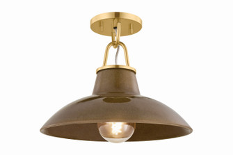 Pottersville One Light Flush Mount in Aged Brass (70|1928-AGB/CUK)