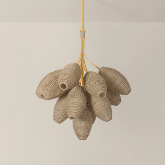 Karpathos 13 Light Chandelier in Vintage Gold Leaf (68|598-45-VGL)