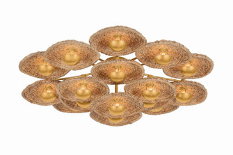 Colline 17 Light Semi Flush Mount in Vintage Gold Leaf (68|596-40-VGL)