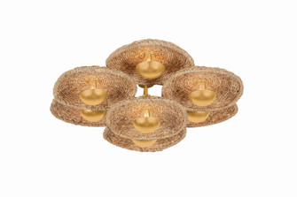 Colline Seven Light Semi Flush Mount in Vintage Gold Leaf (68|596-26-VGL)
