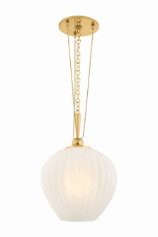 Azurite One Light Pendant in Vintage Polished Brass (68|122-18-VPB)