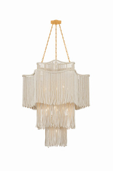 Mathilde 13 Light Chandelier in Vintage Gold Leaf (68|100-40-VGL)