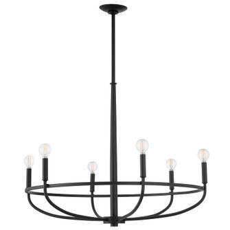 Walsen Six Light Chandelier in Textured Black (577|208405A)