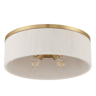 Wellfleet Four Light Flush Mount in Brass, Cream (577|208326A)