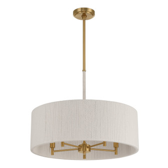 Wellfleet Five Light Pendant in Brass, Cream (577|208323A)
