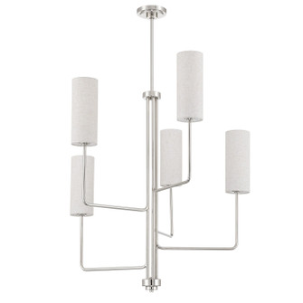Quinn Five Light Chandelier in Polished Nickel (577|208301A)
