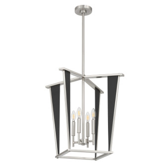 Julliard Four Light Pendant in Brushed Nickel, Black (577|208244A)