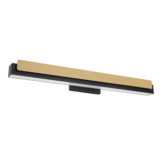 Grazia LED Vanity Light in Matte Black, Brushed Gold (577|208104A)