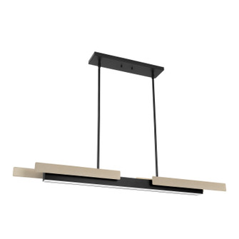 Grazia LED Linear Chandelier in Matte Black, Satin Nickel (577|208101A)