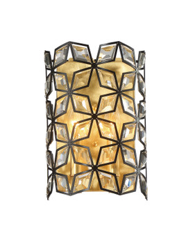 Brookcrest Two Light Wall Sconce in Sand Coal w/Gold Leaf (29|N7842-711)