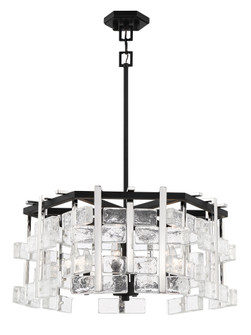 Painesdale Six Light Pendant in Sand Coal and Polished Nickel (29|N7545-729)