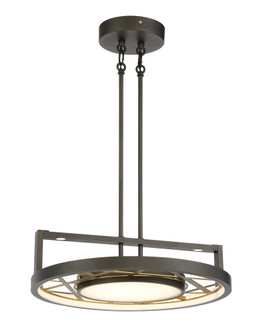 Tribeca by Robin Baron LED Convertible Semi Flush / Pendant in Smoked Iron And Soft Brass (29|N7524-716-L)