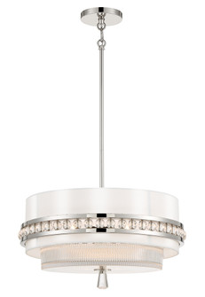 Sutton by Robin Baron Three Light Convertible Semi Flush / Pendant in Polished Nickel (29|N7383-613)