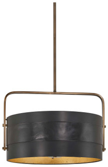 Contrast Five Light Pendant in Aged Antique Brass And Coal (29|N6695-857)