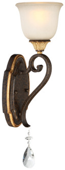 Chateau Nobles One Light Bath in Raven Bronze With Sunburst Gold Leaf Highlights (29|N1461-652)