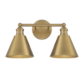 Two Light Bathroom Vanity Light in Natural Brass (446|M80063NB)