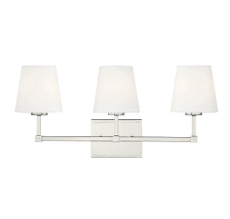 Three Light Bathroom Vanity Light in Polished Nickel (446|M80053PN)