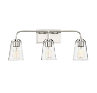 Mbath Three Light Bathroom Vanity Light in Polished Nickel (446|M80044PN)