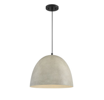 Mpend One Light Pendant in Concrete with Matte Black (446|M70093CMBK)