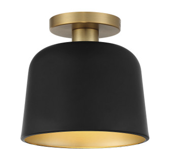 One Light Semi-Flush Mount in Matte Black w/Natural Brass (446|M60067MBKNB)