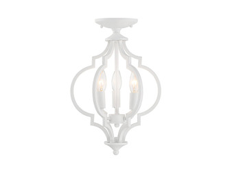 Three Light Convertible Semi-Flush or Pendant in Bisque White (446|M60055BQW)