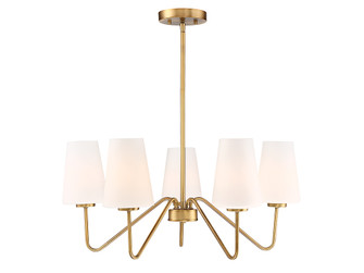 Mchan Five Light Chandelier in Natural Brass (446|M10060NB)