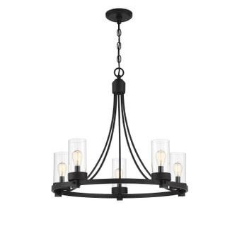 Mchan Five Light Chandelier in Matte Black (446|M10018MBK)