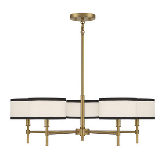 Five Light Chandelier in Natural Brass (446|M10011NB)