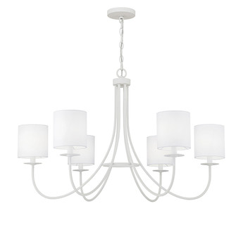 Six Light Chandelier in Bisque White (446|M100117BQW)