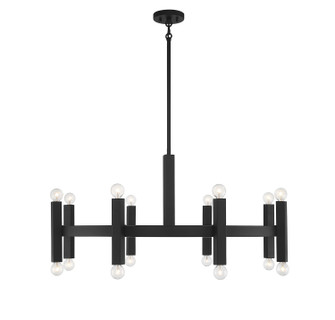 16 Light Chandelier in Matte Black (446|M100103MBK)