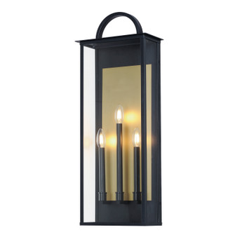 Manchester Three Light Outdoor Wall Sconce in Black (16|30758CLBK)