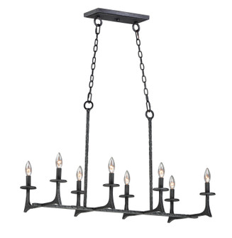 Anvil Eight Light Linear Pendant in Natural Iron (16|30307NI)