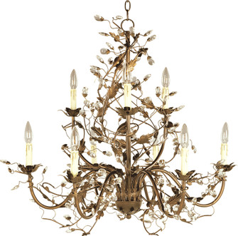 Elegante Nine Light Chandelier in Etruscan Gold (16|2852EG)