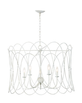 Trellis Five Light Chandelier in Weathered White (16|27596WWT)