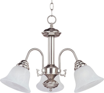 Malaga Three Light Chandelier in Satin Nickel (16|2697MRSN)