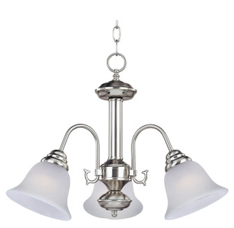 Malaga Three Light Chandelier in Satin Nickel (16|2697FTSN)