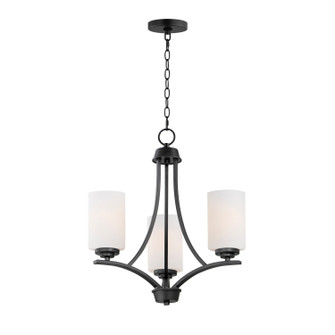 Deven Three Light Chandelier in Black (16|20033SWBK)