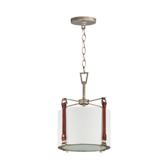 Sausalito One Light Pendant in Weathered Zinc / Brown Suede (16|16133FTWZBSD)