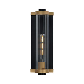 Opulent One Light Outdoor Wall Sconce in Black / Antique Brass (16|16121CRBKAB)