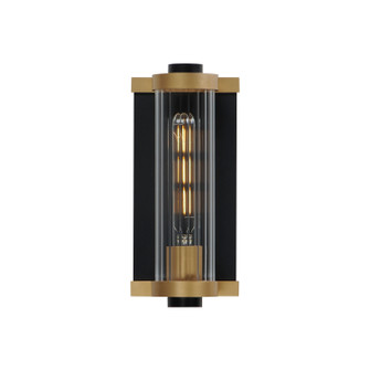 Opulent One Light Outdoor Wall Sconce in Black / Antique Brass (16|16120CRBKAB)