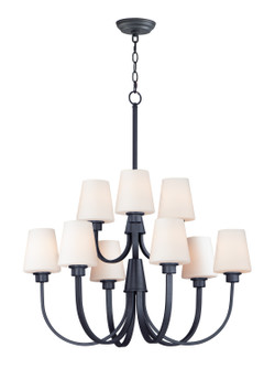 Shelter Nine Light Chandelier in Black (16|11826SWBK)