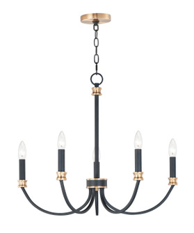 Charlton Five Light Chandelier in Black / Antique Brass (16|11375BKAB)