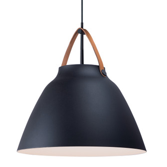 Nordic One Light Pendant in Tan Leather / Black (16|11358TNBK)