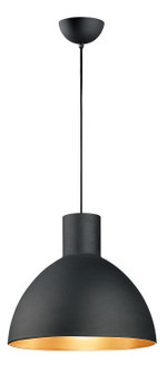 Cora One Light Pendant in Black / Gold (16|11026BKGLD)