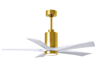Patricia-5 52'' Ceiling Fan in Brushed Brass (101|PA5-BRBR-MWH-52)