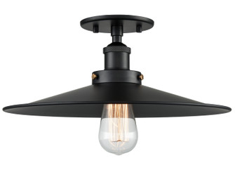 BULSTRODE'S WORKSHOP One Light Flush Mount in Black (423|X46113BKBK)