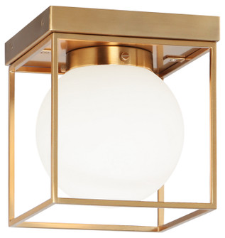 Squircle One Light Flush Mount in Aged Gold Brass (423|X03801AG)