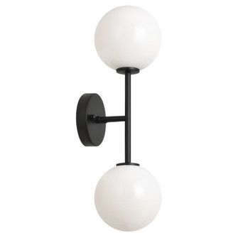 Novo Two Light Wall Sconce in Black (423|W81702BKOP)